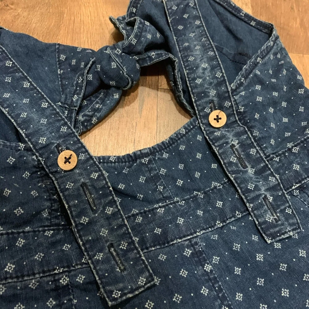 Free People Blue Printed Denim Romper - Picture 10 of 10